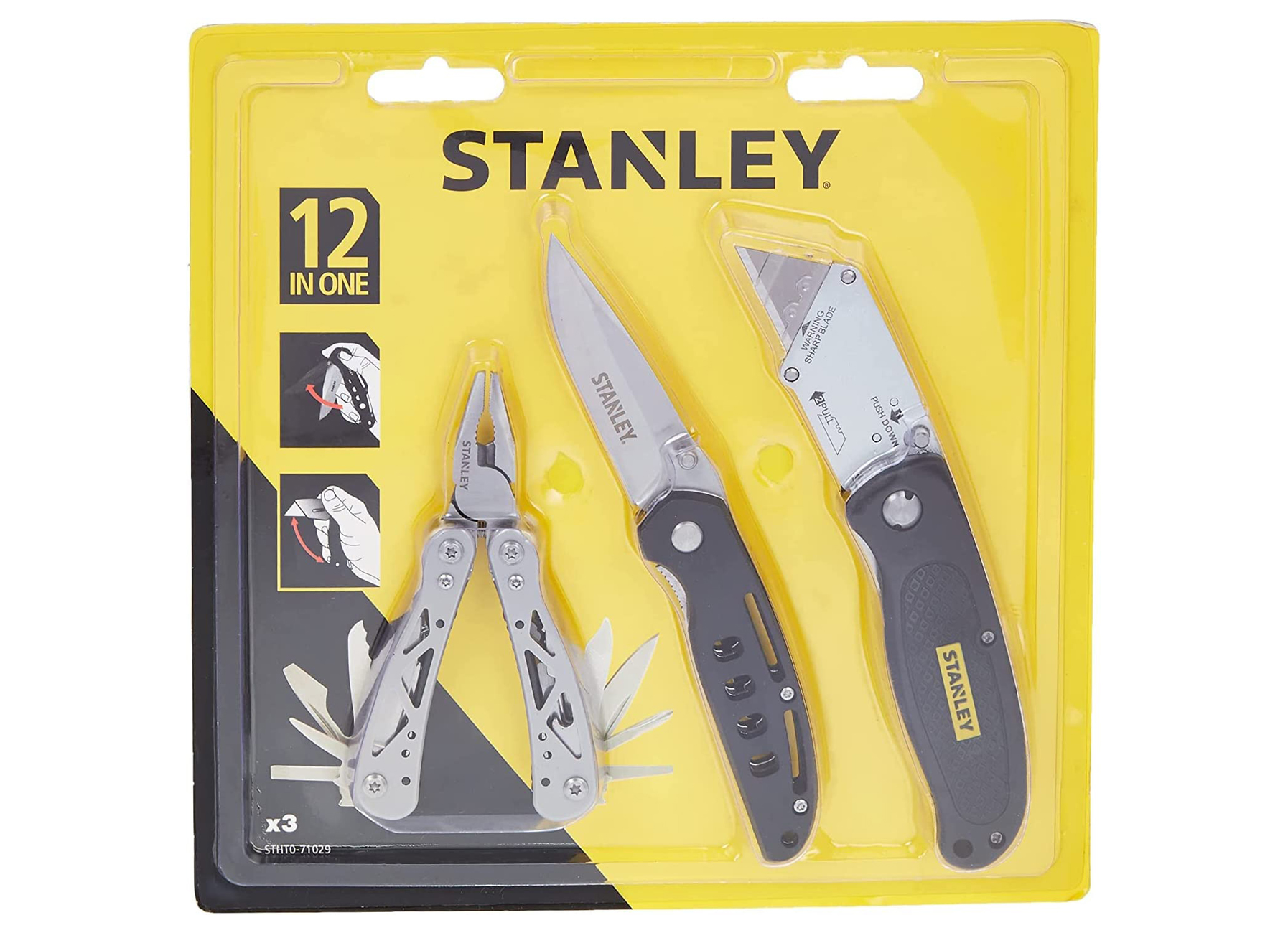 STANLEY 3-PACK MULTI-OUTILS ET COUTEAUX