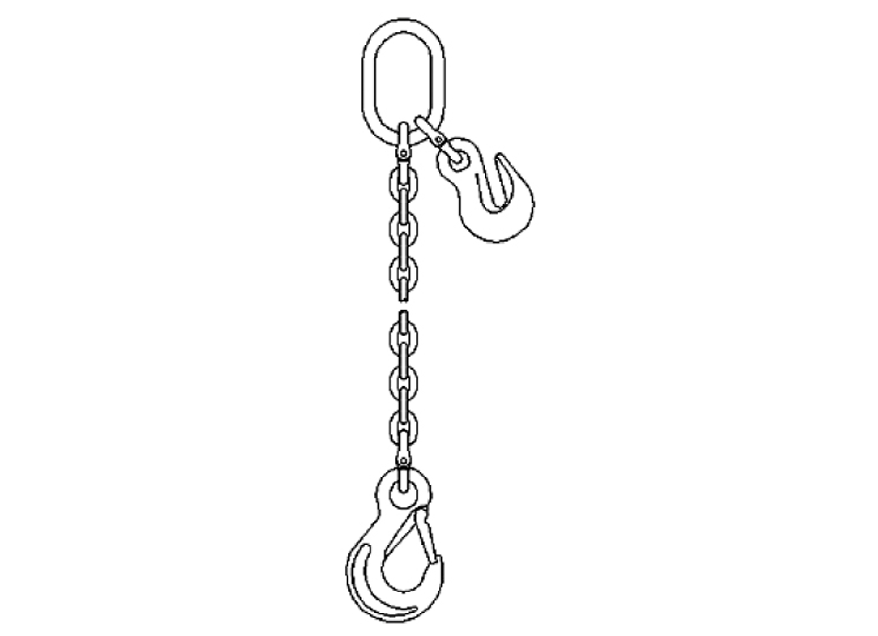 ELINGUE A CHAINE 1-L GRADE 80 Ø8MM 2M COL+CR
