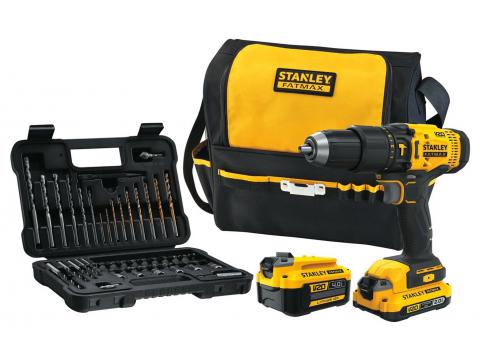 STANLEY V20 KIT PERCEUSE A PERCUSSION 18V 1X2.0AH + 1X4.0AH + ACCESSOIRES