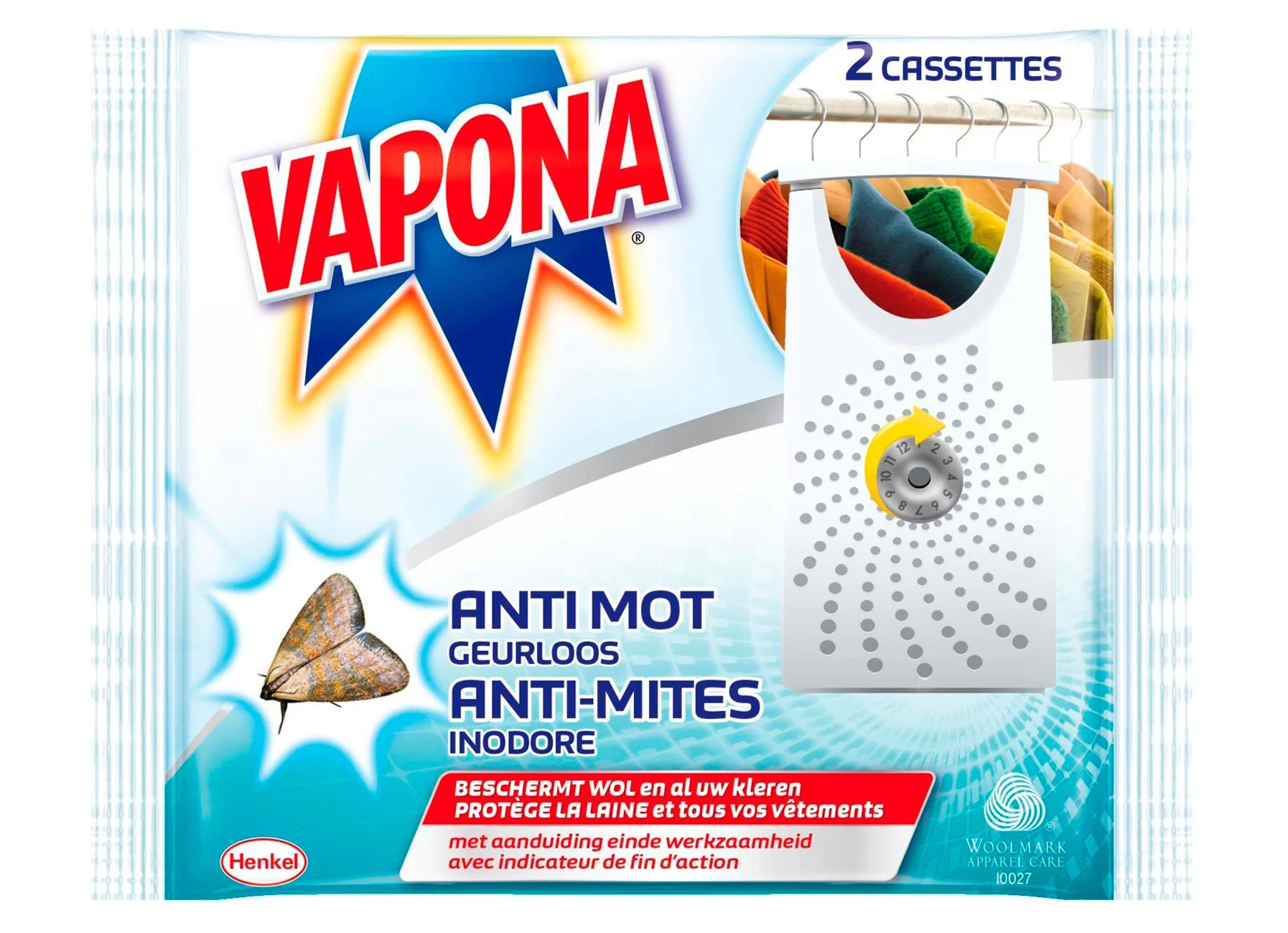 Vapona Cintre Anti-Mites Inodore 2 Pièces