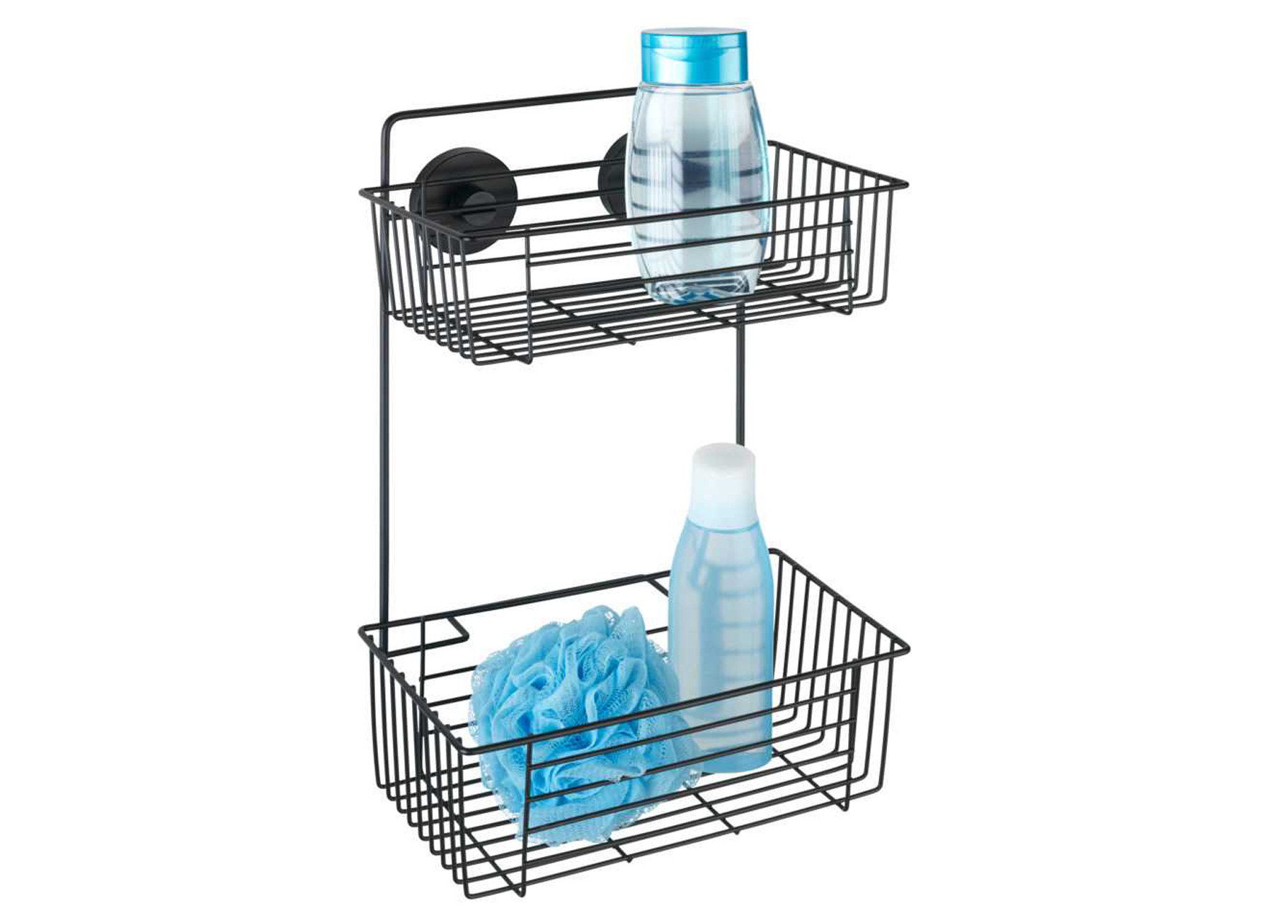 ETAGERE MURALE 2 PANIERS VACUUM-LOC BARI NOIR
