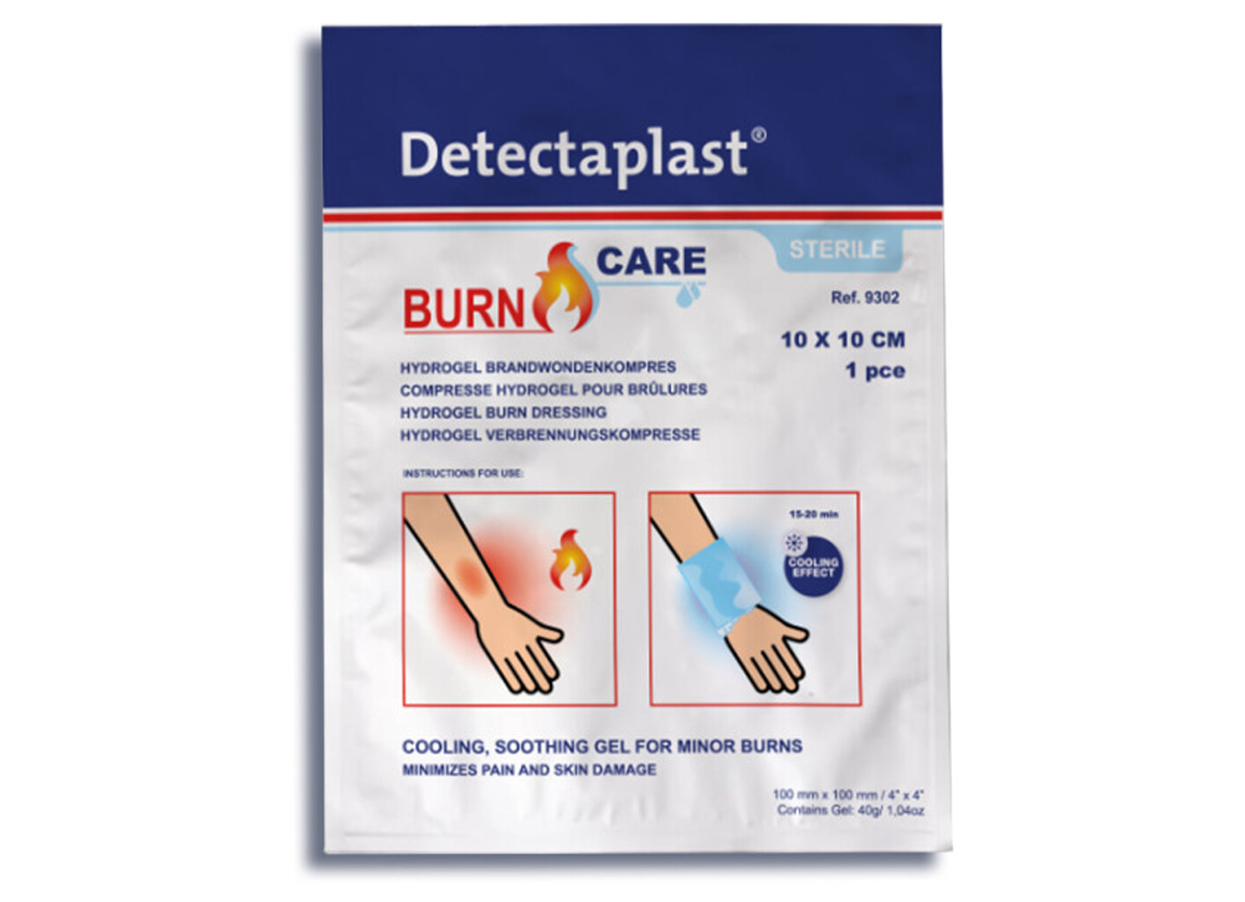 DETECTAPLAST BURN CARE HYDROGEL BRANDWONDENKOMPRES 10X10CM (20 STK)