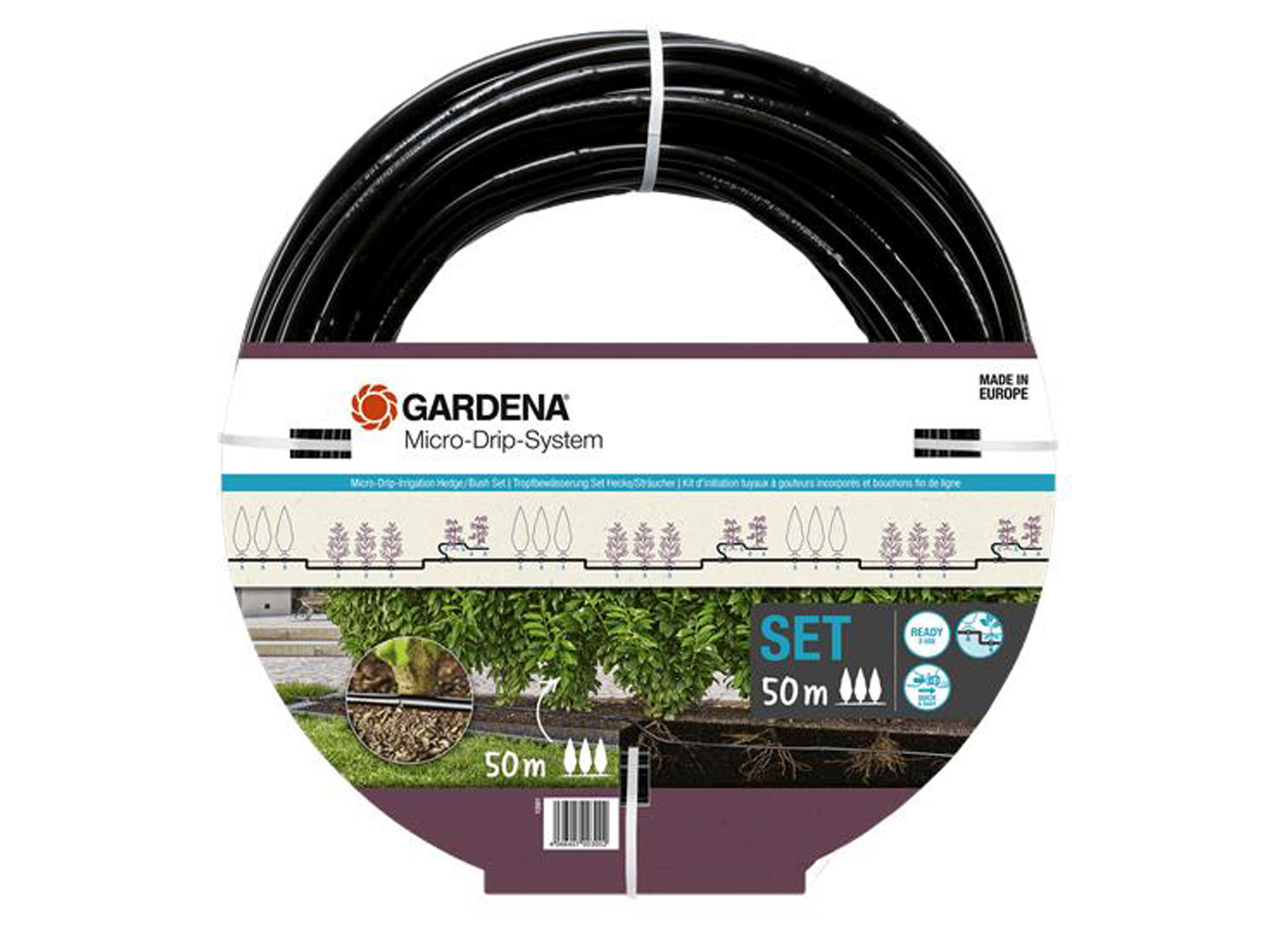 GARDENA MICRO-DRIP-SYSTEM IRRIGATION POUR HAIES ET BUISSONS 50M