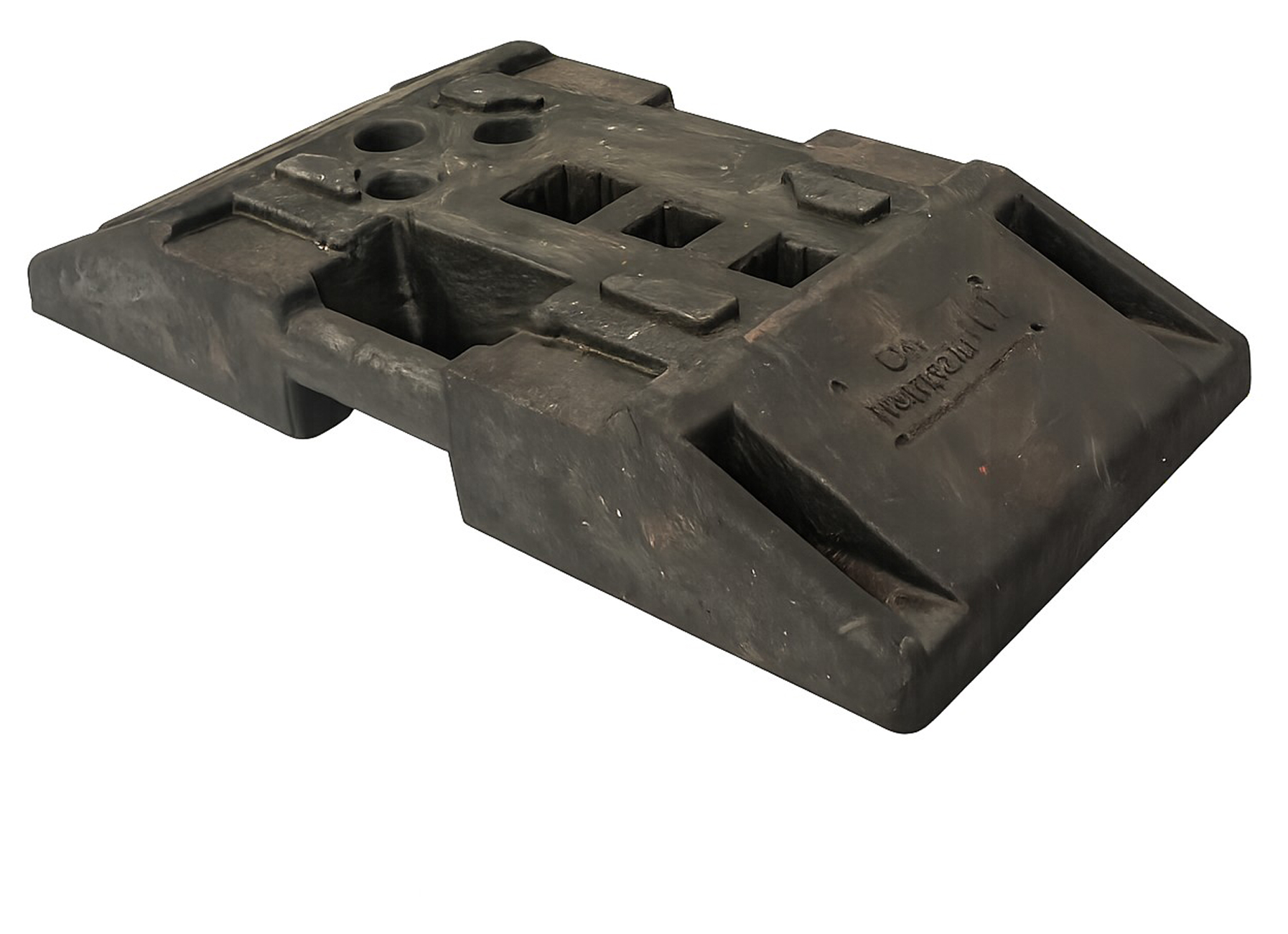 RUBBER VOETSTUK RECHTHOEK 25KG