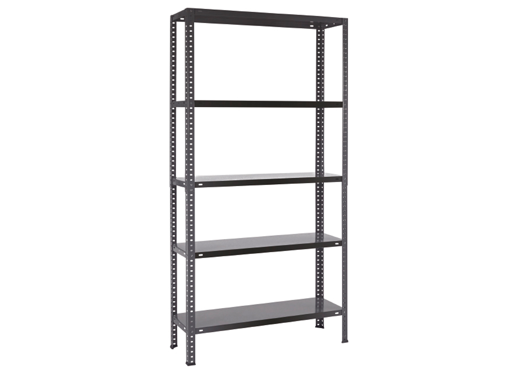 ETAGERE DE RANGEMENT METAL 180X90X30 5 ETAGERES NOIR