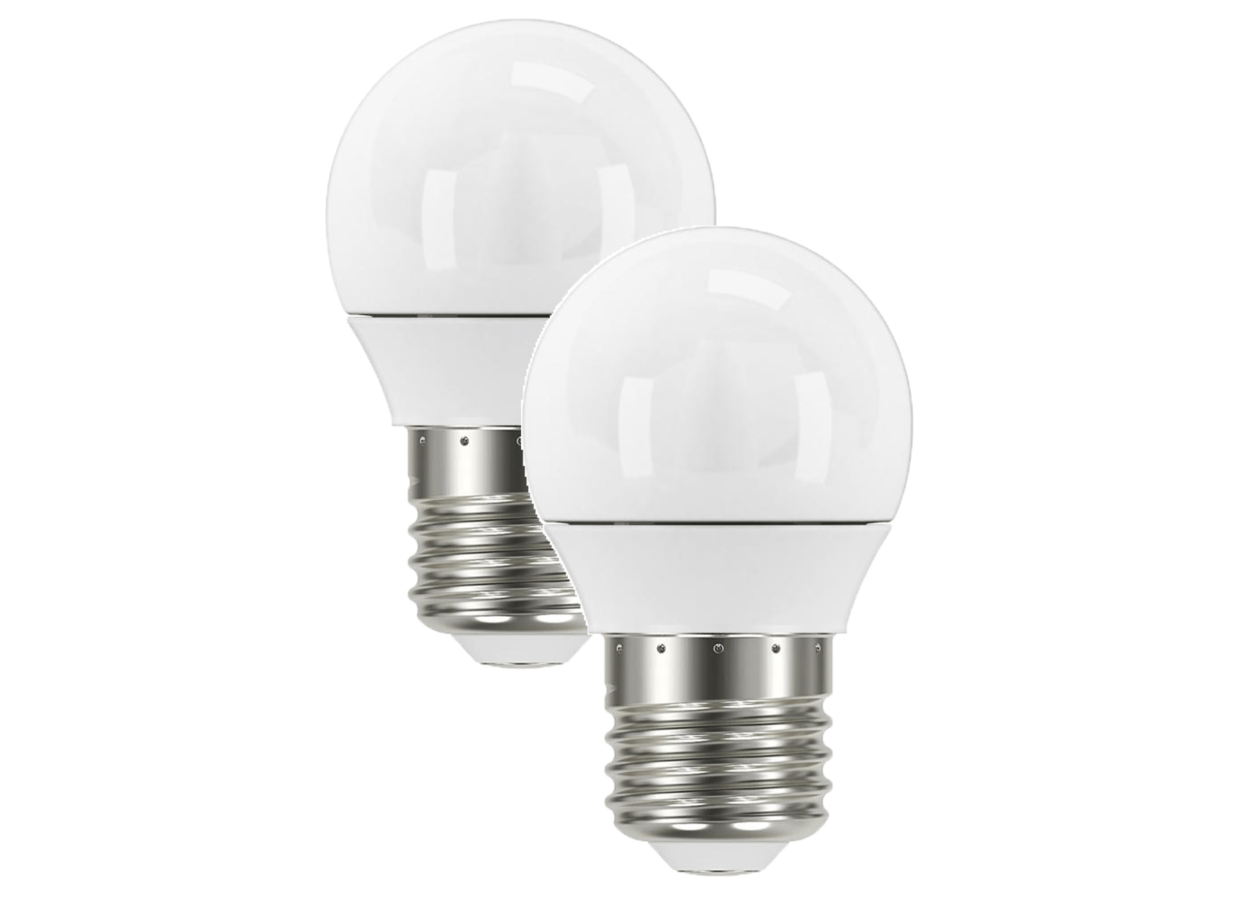 AMPOULE LED BOULE E27 4,9W 470LM BLANC 2-PACK