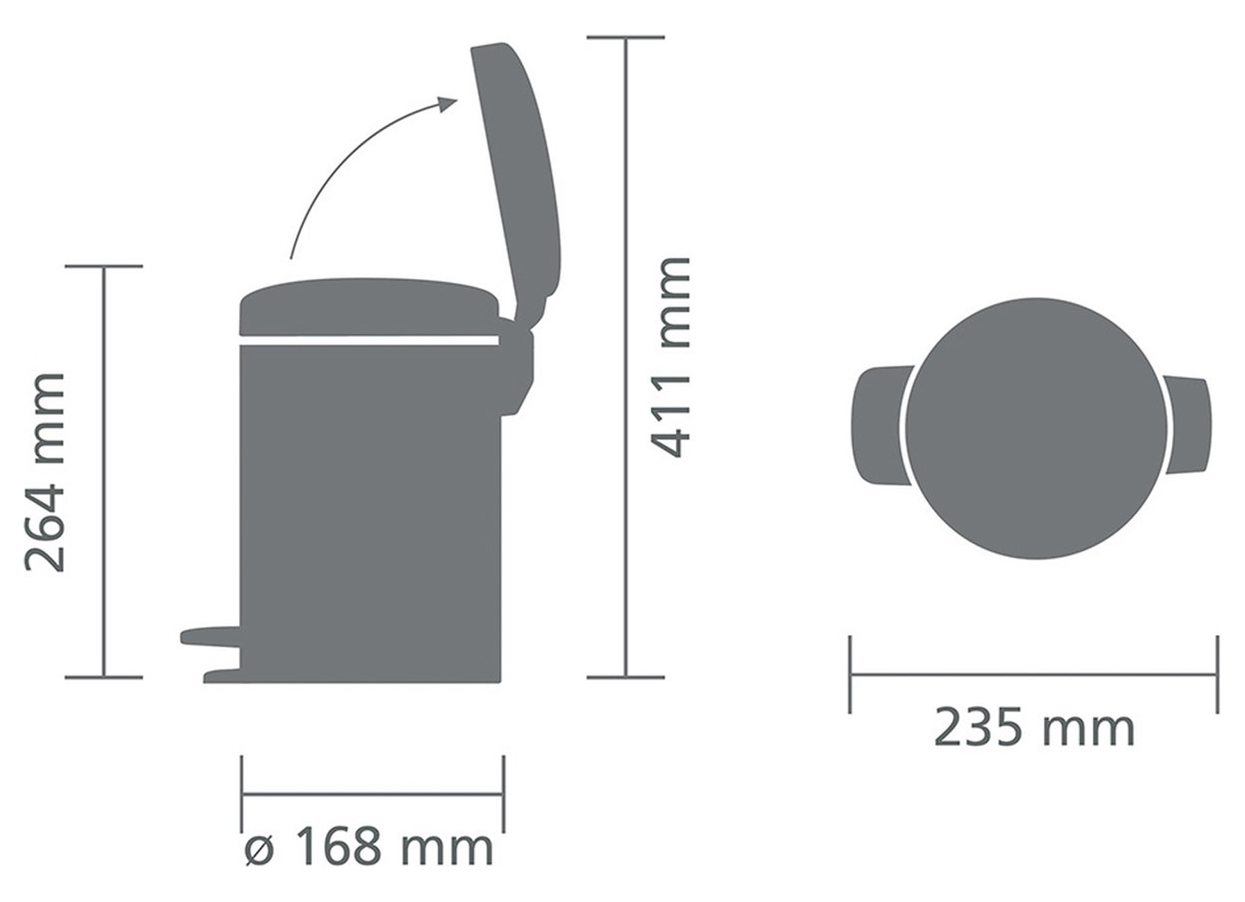 BRABANTIA PEDAALEMMER NEWICON 3L SOFT BEIGE