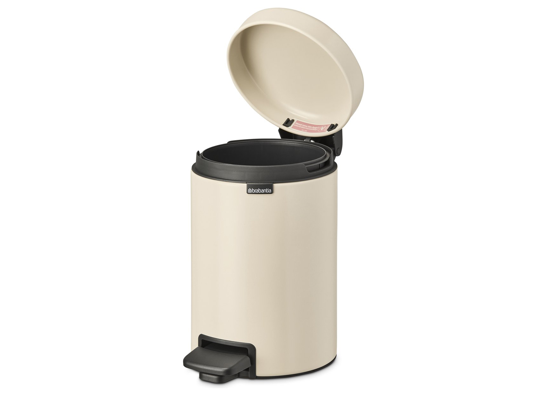 BRABANTIA POUBELLE A PEDALE NEWICON 3L SOFT BEIGE