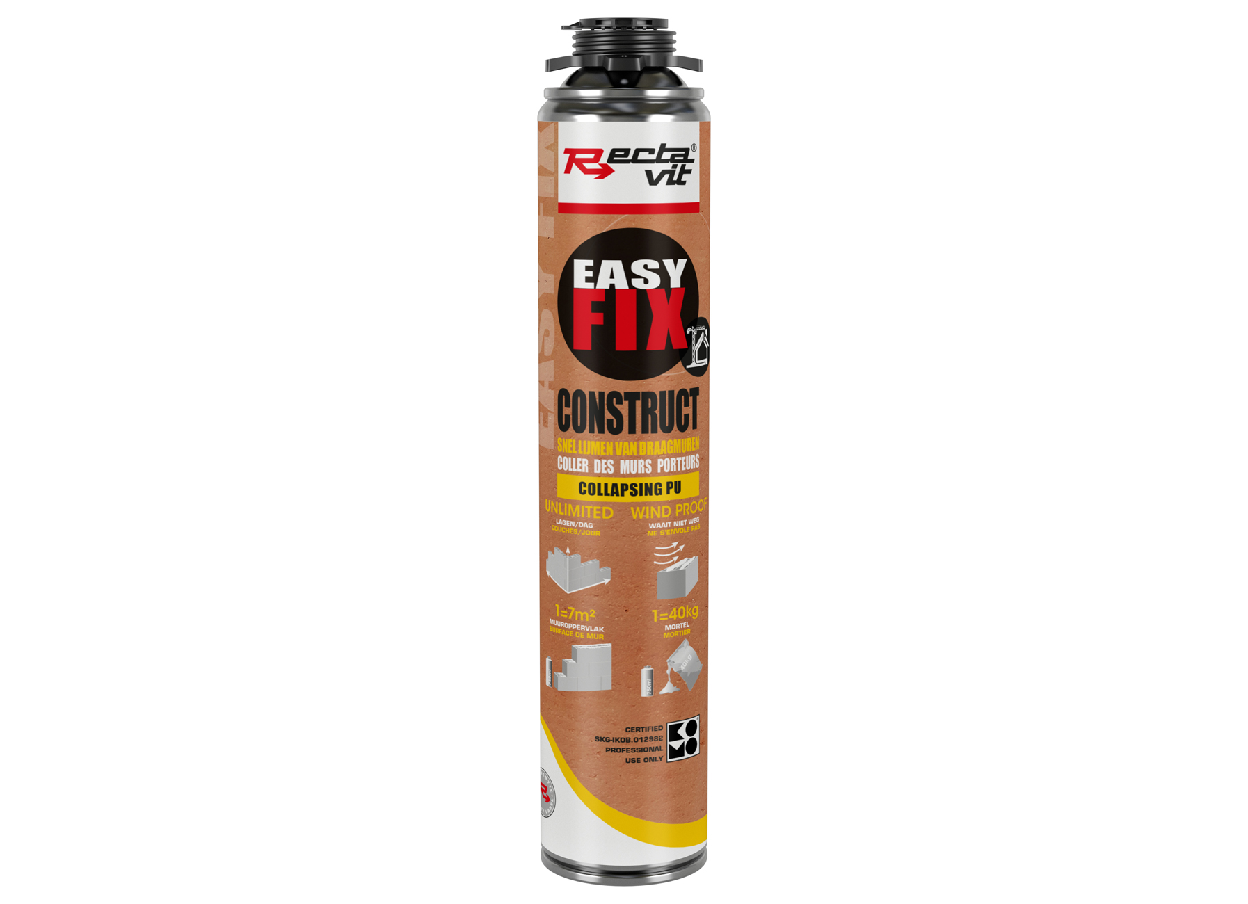 RECTAVIT EASY FIX CONSTRUCT POUR BLOCS TREILLIS A COLLER NBS 750ML