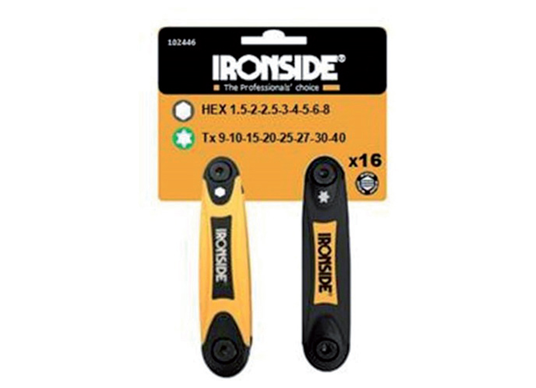 IRONSIDE JEU DE CLES ALLEN 1X8 6 PANS - 1X8 TORX