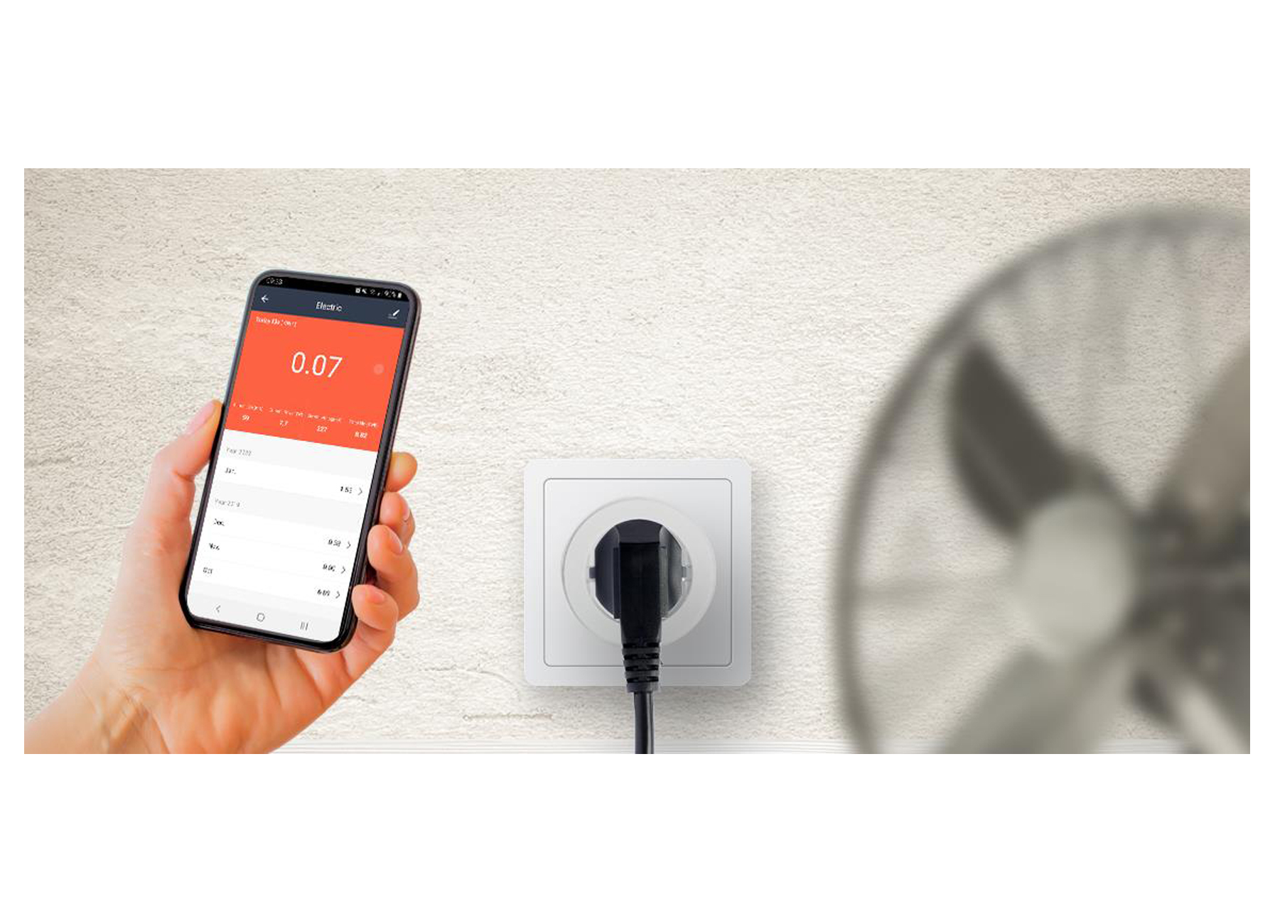 QNECT SMART STOPCONTACT MET ENERGIEMONITOR 16A WIT