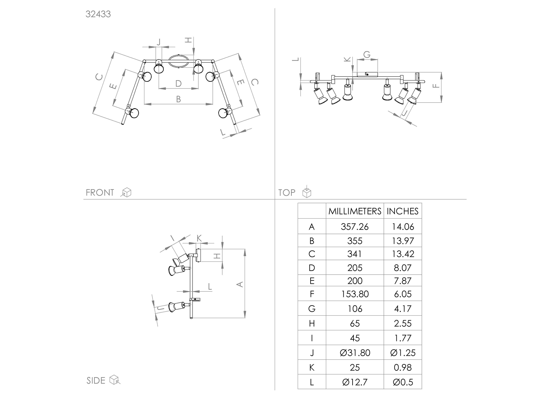 EGLO SPOT BUZZ-LED 6X3W NOIR