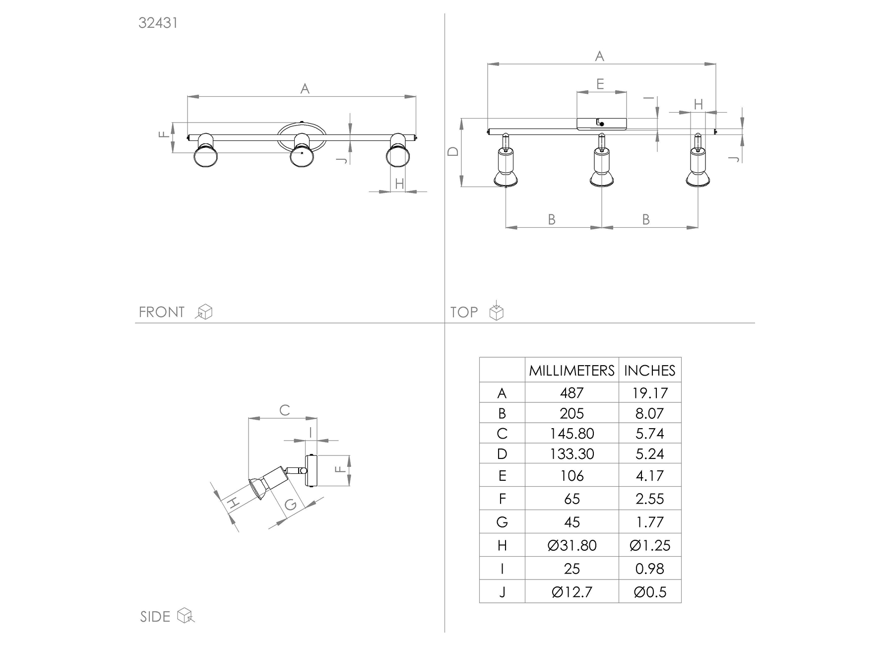 EGLO OPBOUWSPOT BUZZ-LED 3X3W ZWART