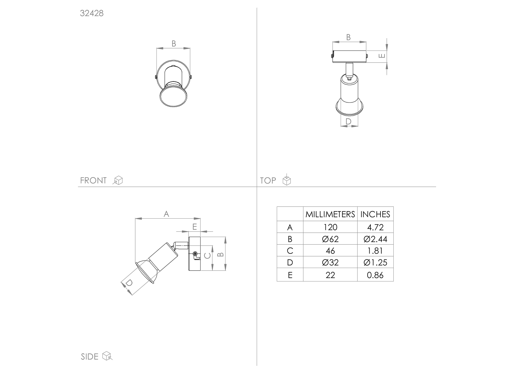 EGLO OPBOUWSPOT BUZZ-LED 1X3W ZWART