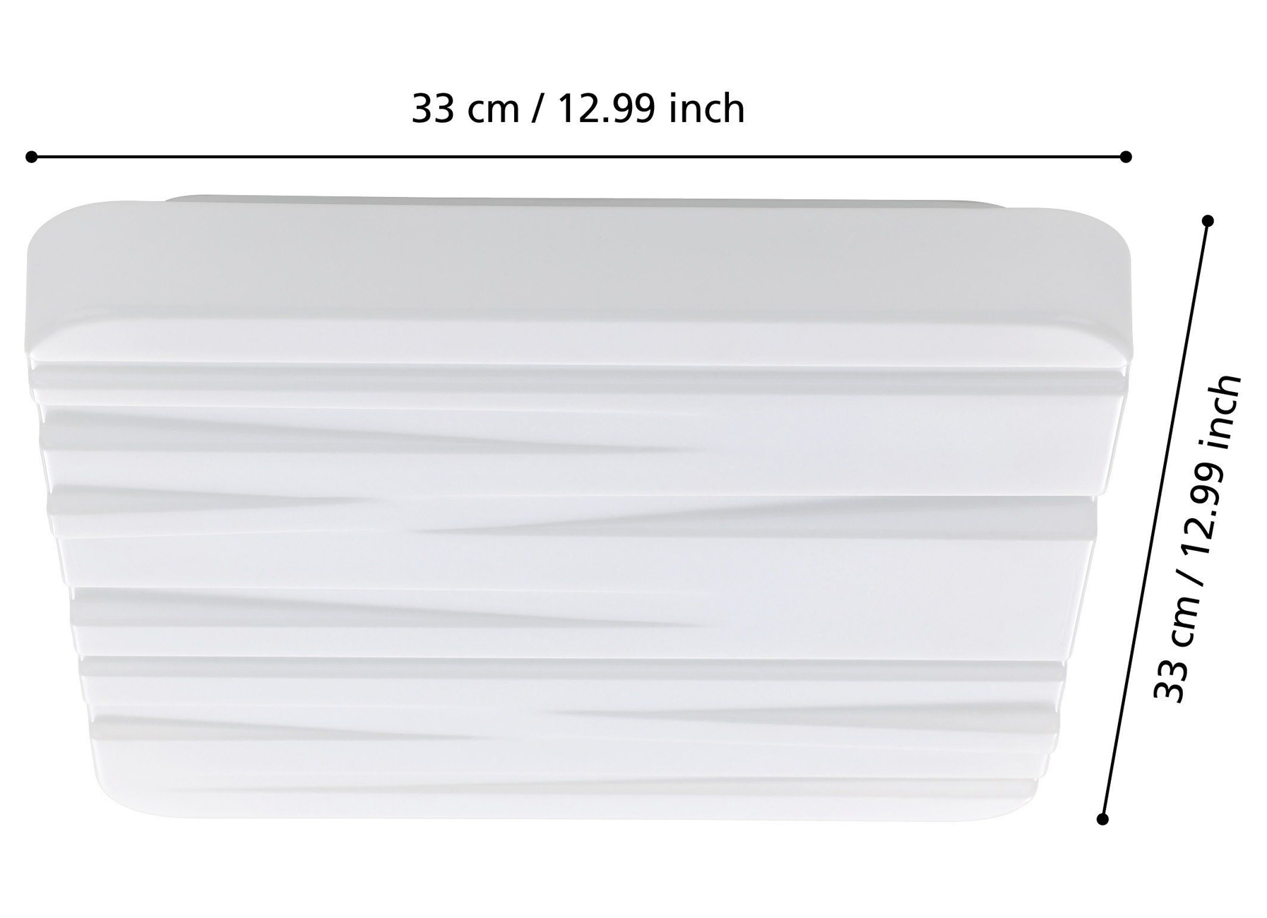 EGLO PLAFONDLAMP FERENTINO 330X330X60MM WIT