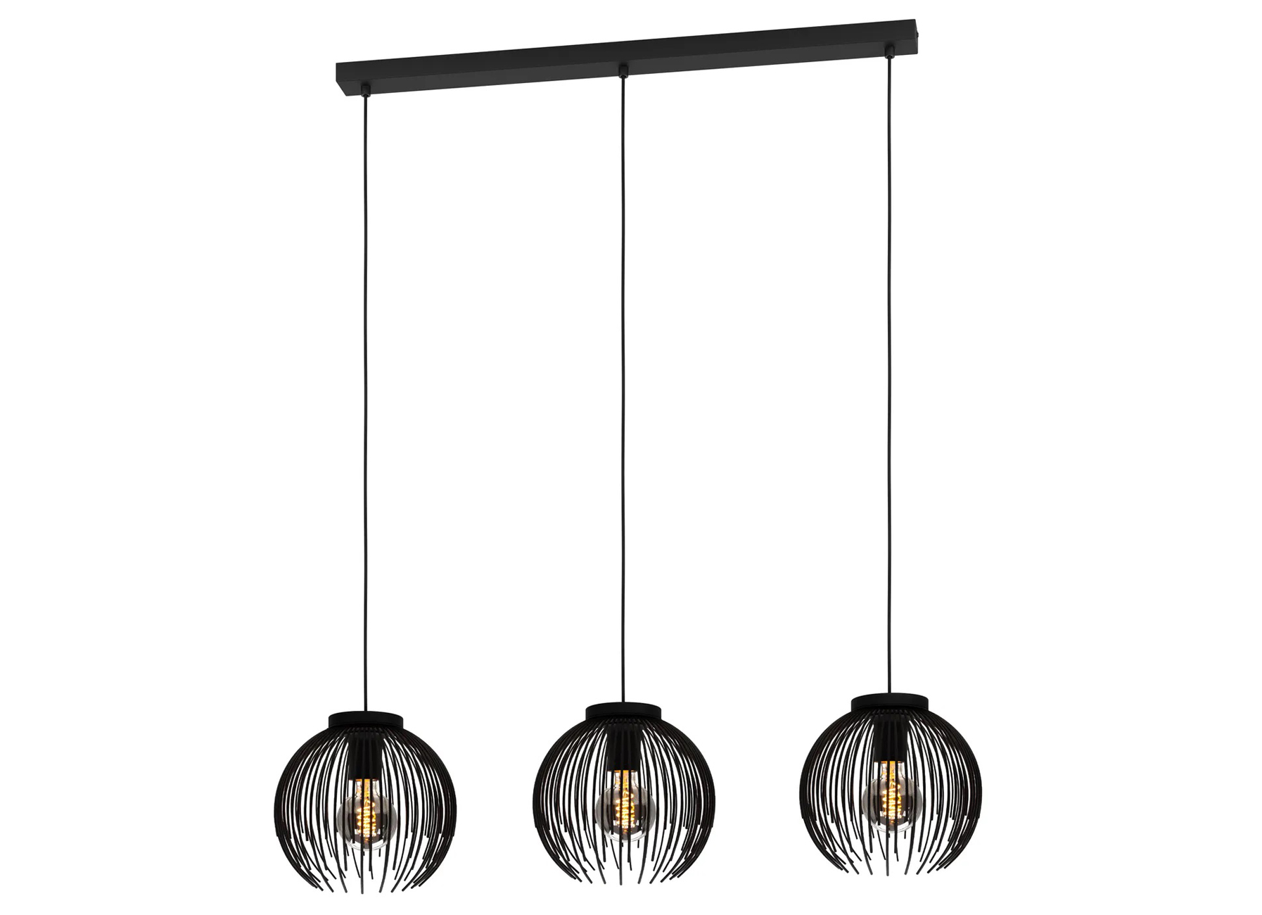 EGLO HANGLAMP ALHABIA 3XE27 Ø23,5CM STAAL ZWART