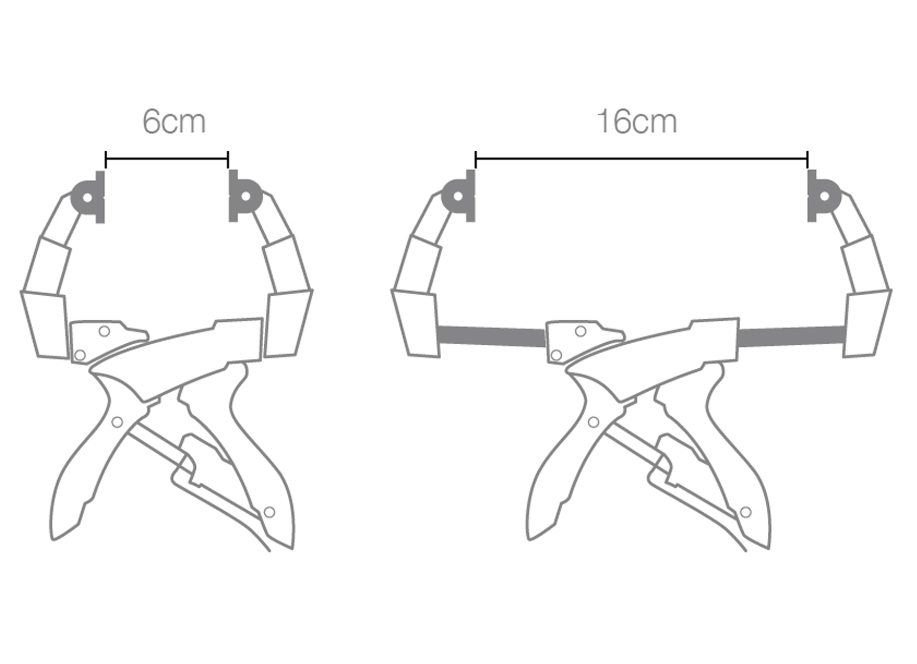 PIHER UITSCHUIFBARE KLEM 6-16CM