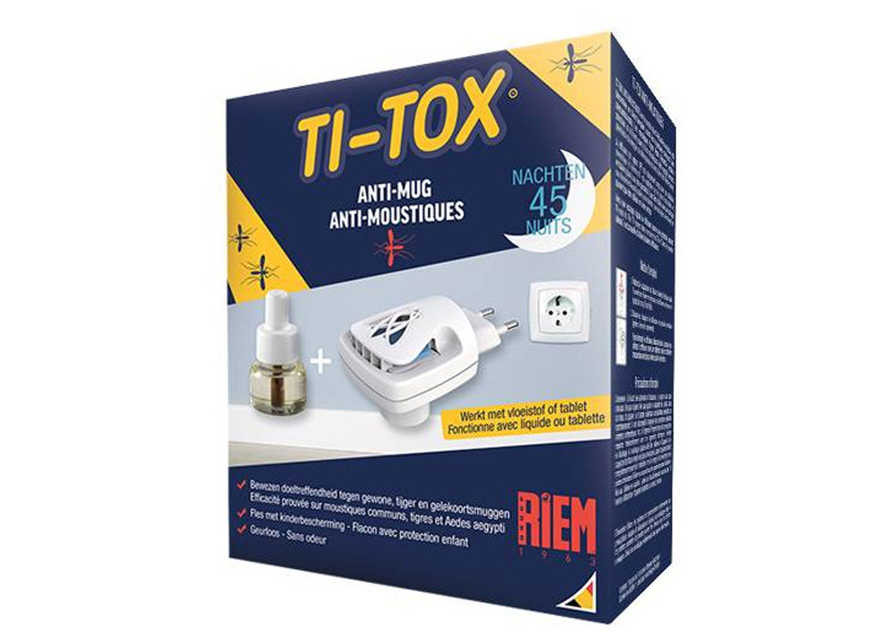 RIEM TI-TOX ANTI-MOUSTIQUES STARTER KIT AVEC EVAPORATEUR ELECTRIQUE