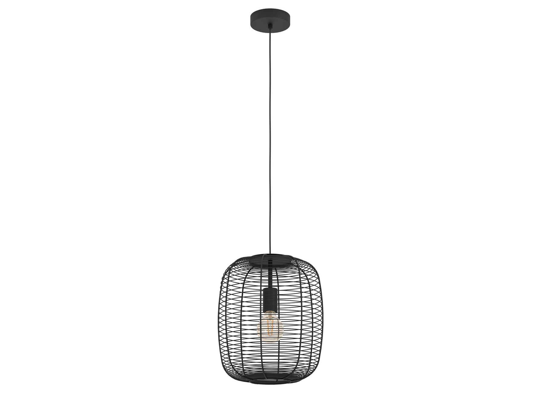 EGLO HANGLAMP RINROE E27 STAAL ZWART