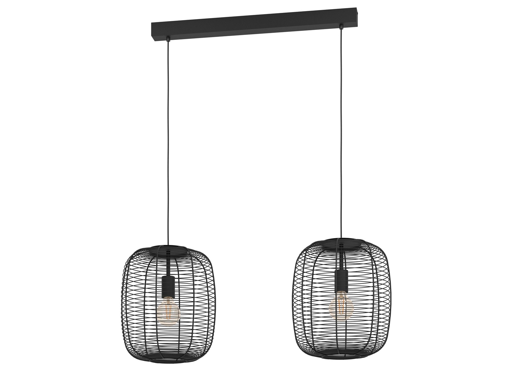 EGLO HANGLAMP RINROE 2XE27 STAAL ZWART