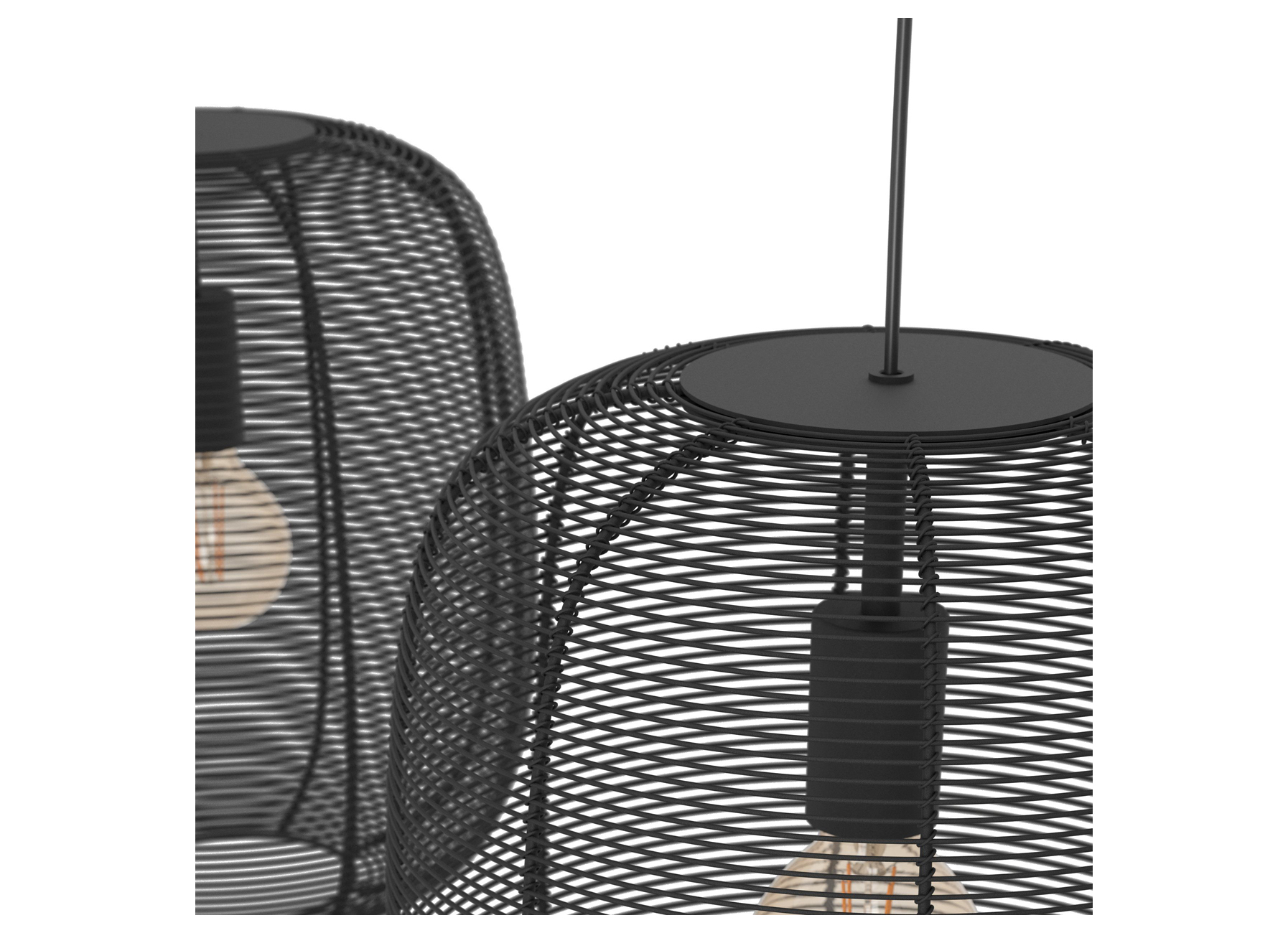 EGLO SUSPENSION RINROE 2XE27 ACIER NOIR