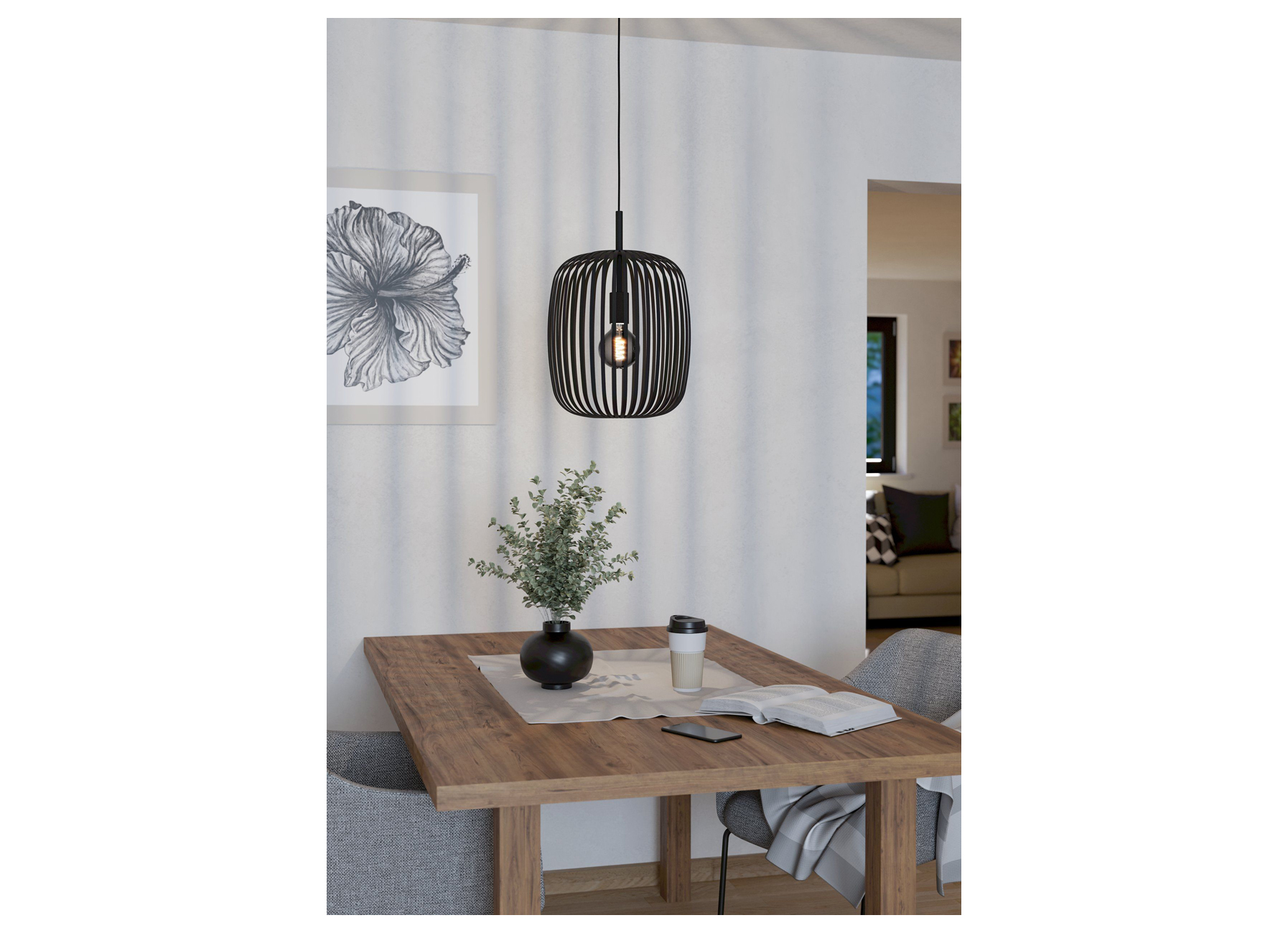 EGLO HANGLAMP ROMAZZINA Ø32,5 STAAL ZWART