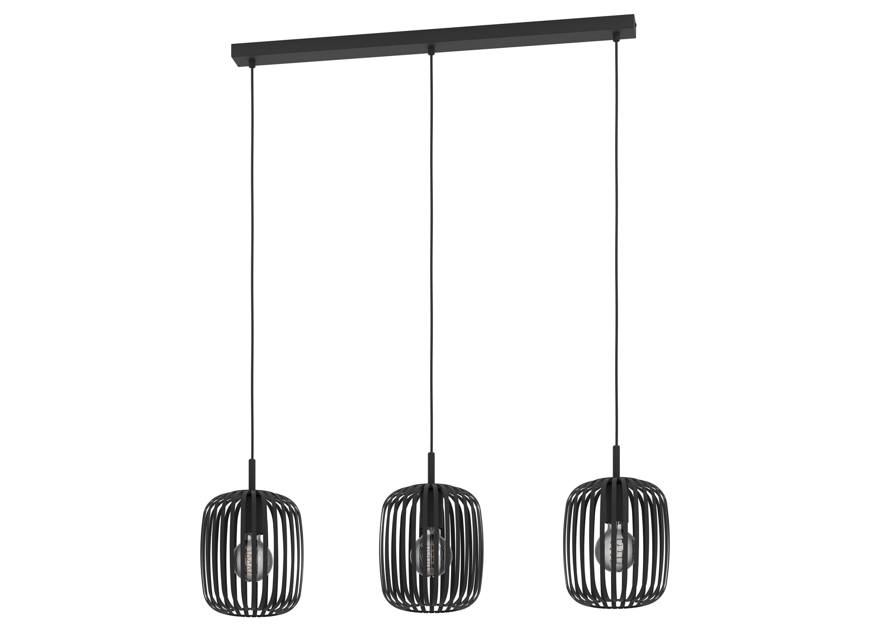 EGLO SUSPENSION ROMAZZINA 3XE27 ACIER NOIR