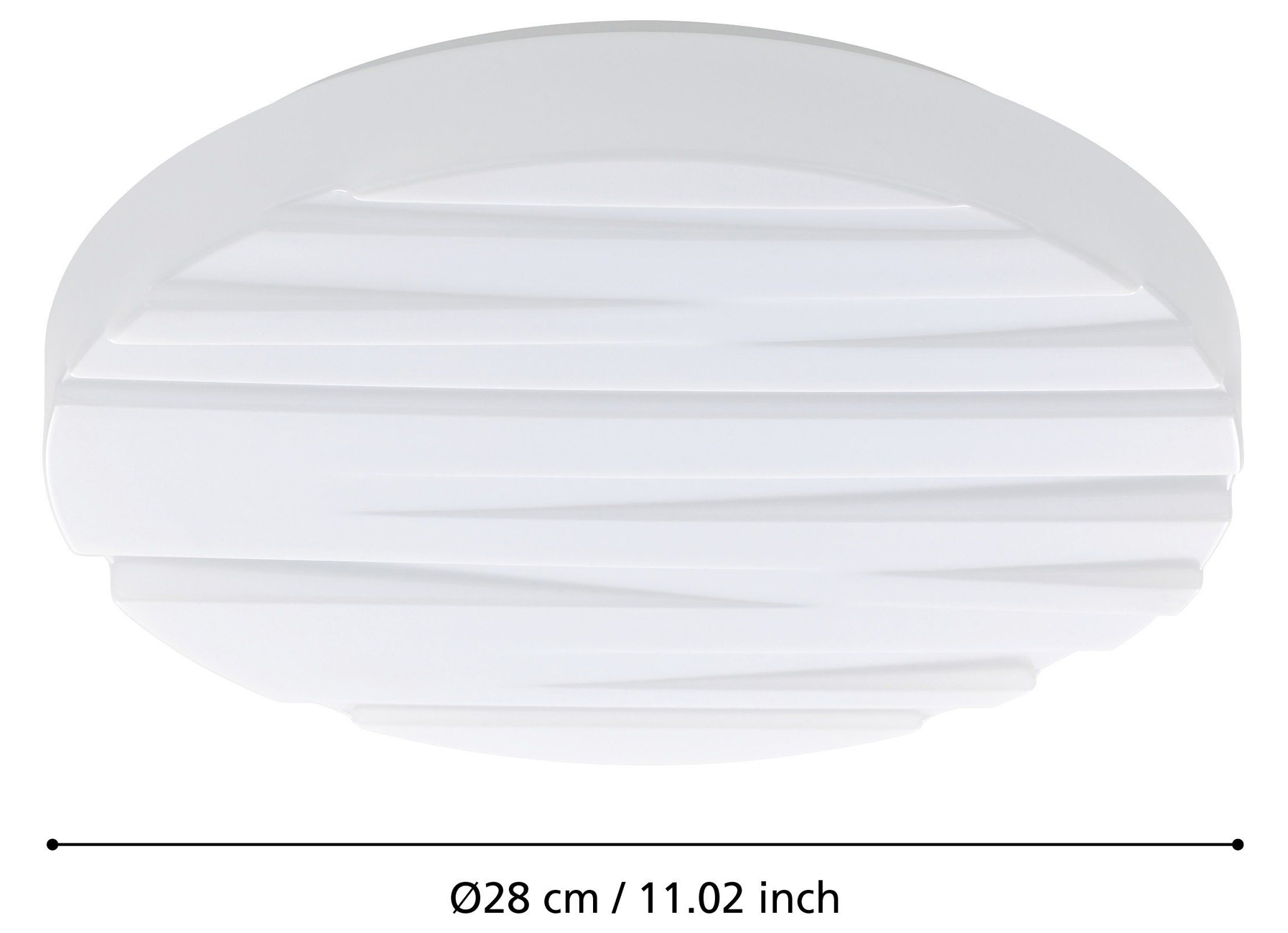 EGLO PLAFONNIER FERENTINO Ø28CM ACIER BLANC