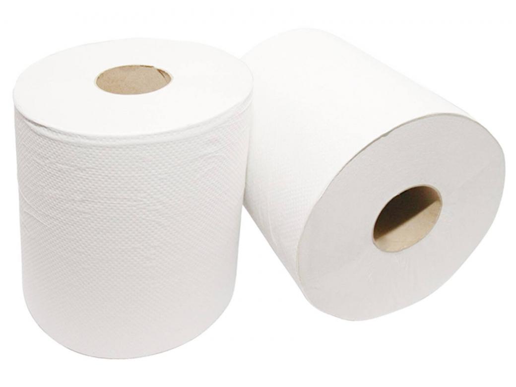 PAPIEREN POETSROL MIDI WIT 1 LAAGS 19,3CM X 270M