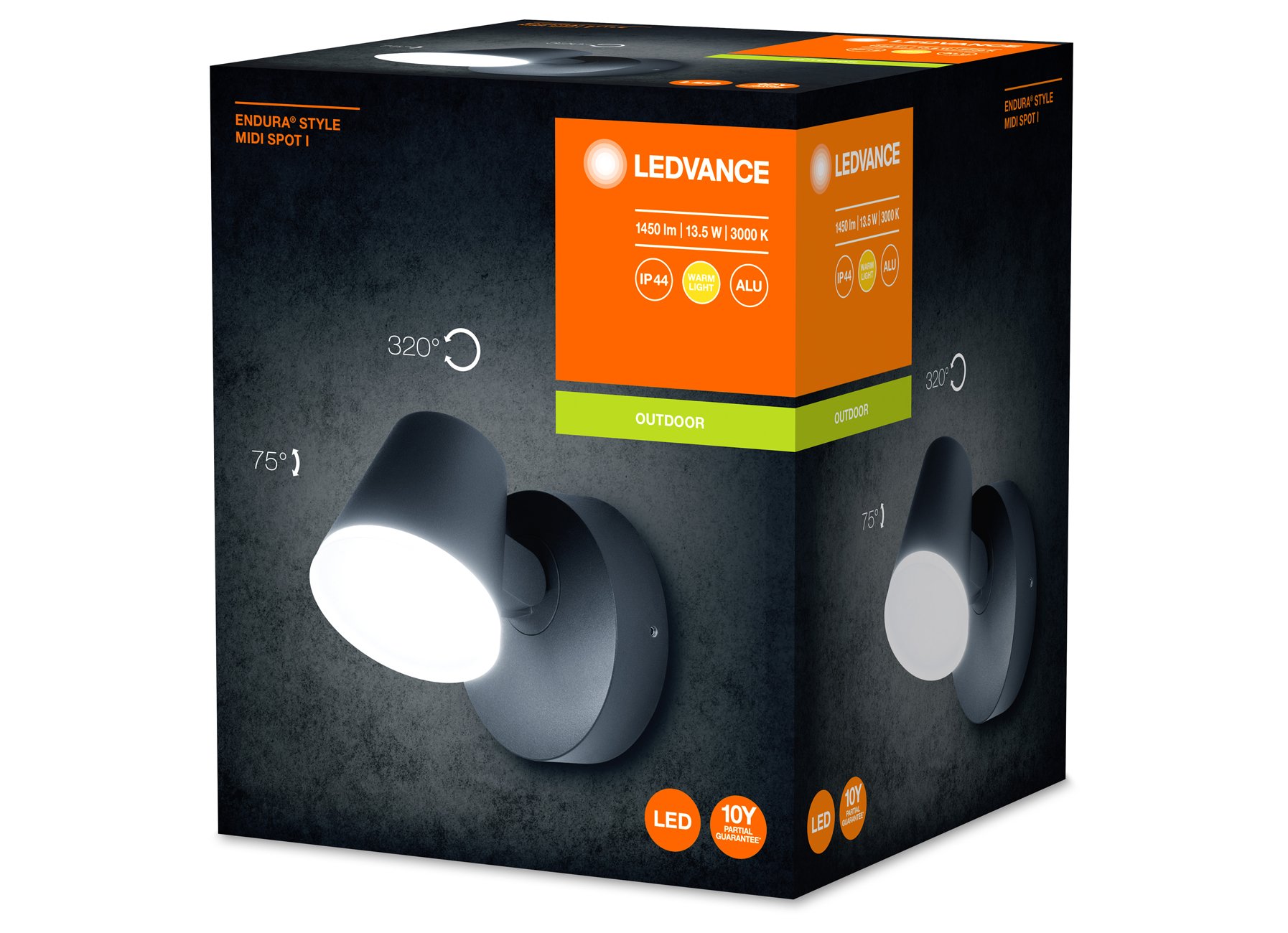 LEDVANCE ENDURA STYLE MIDI LED SPOT I 800LM 20W GRIJS