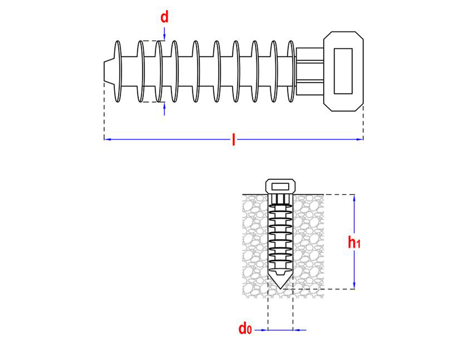 SMART MUURPLUG VOOR KABELBINDER 10X43 ZWART (100 STK)