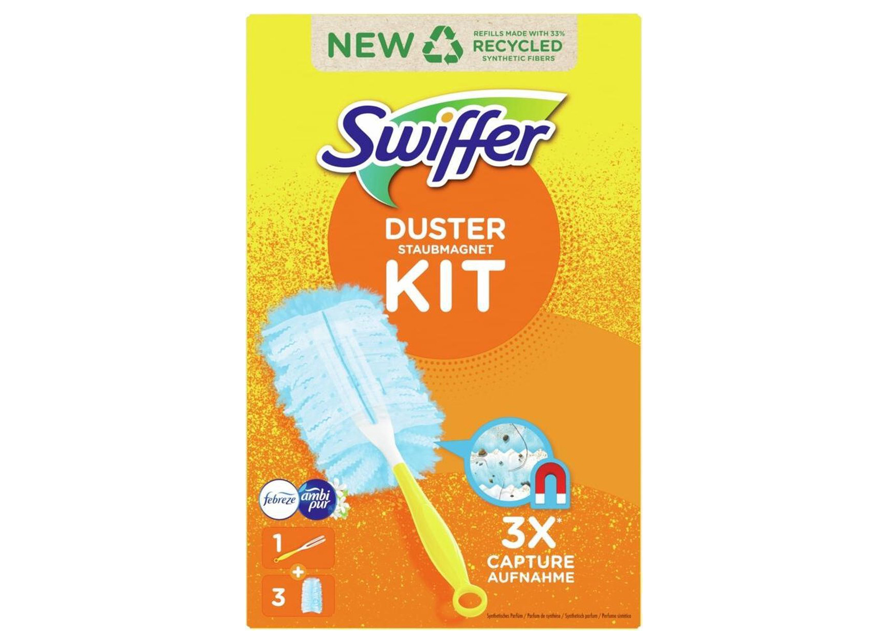 SWIFFER DUSTER KIT + 3 RECHARGES