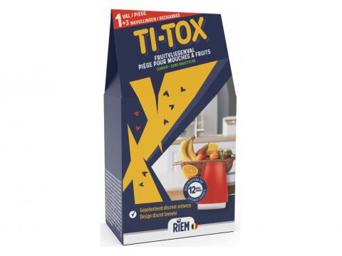 Riem Ti-Tox Piège à Mouches des Fruits 1 Piège + 3 Recharges