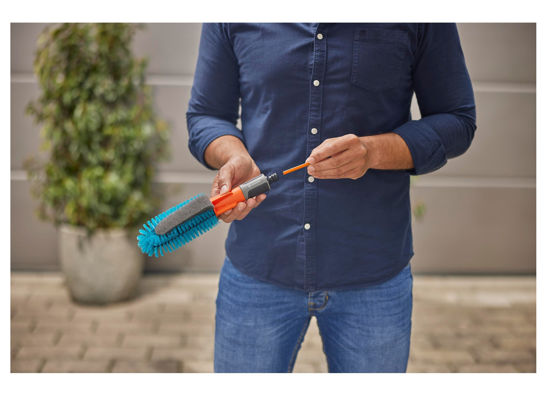 GARDENA CLEANSYSTEM ENSEMBLE DE BROSSE A VELO