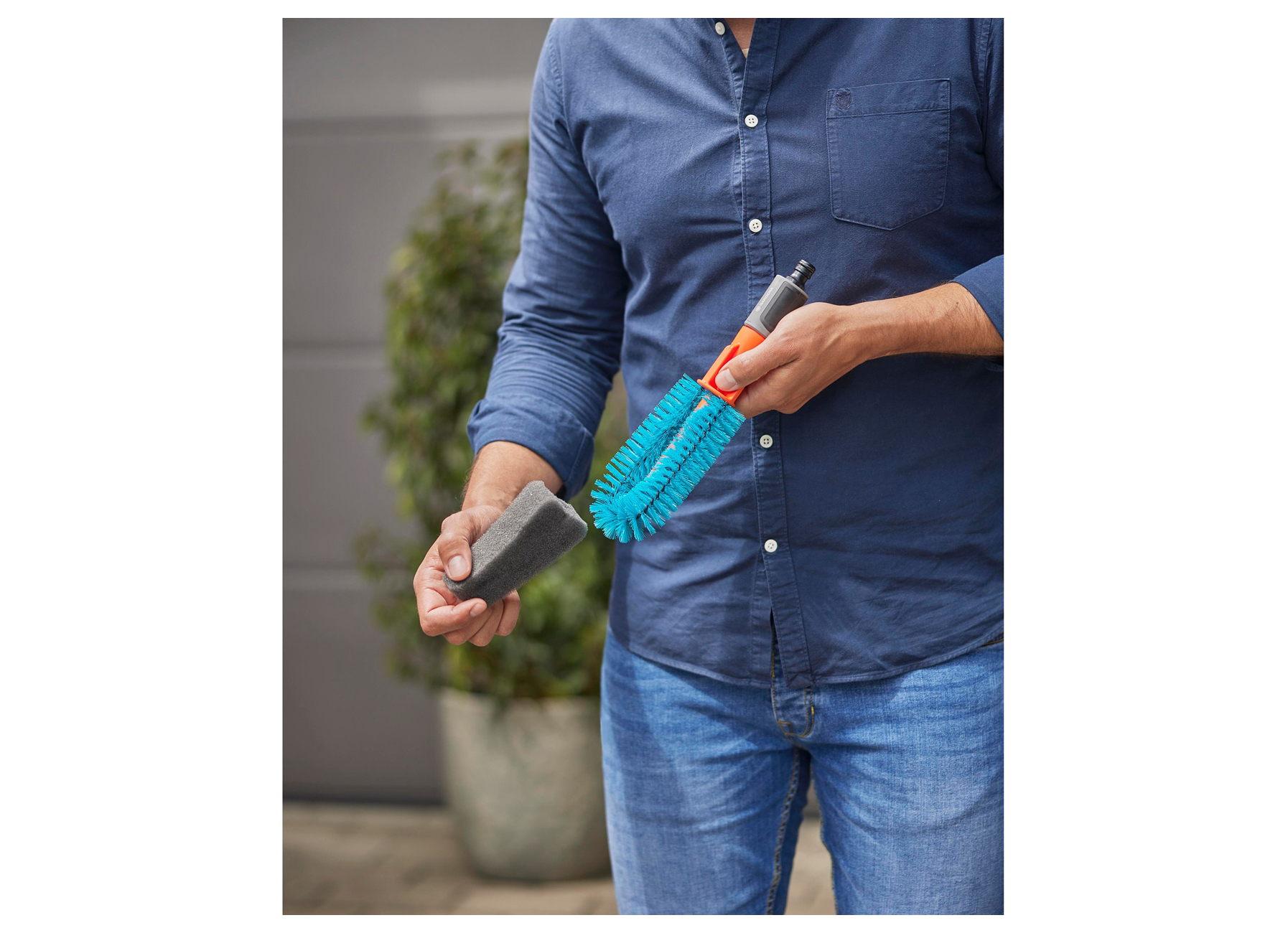 GARDENA CLEANSYSTEM ENSEMBLE DE BROSSE A VELO