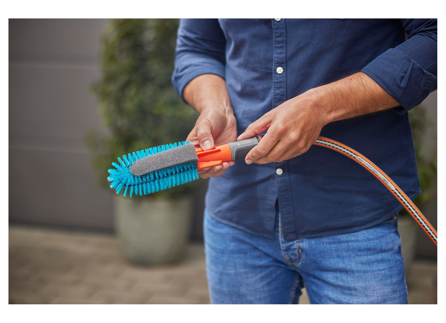 GARDENA CLEANSYSTEM ENSEMBLE DE BROSSE A VELO
