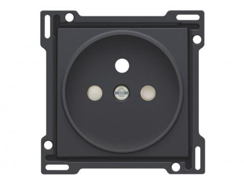NIKO CENTRAALPLAAT VOOR INBOUWSTOPCONTACT MET PENAARDE 21MM ANTRACITE