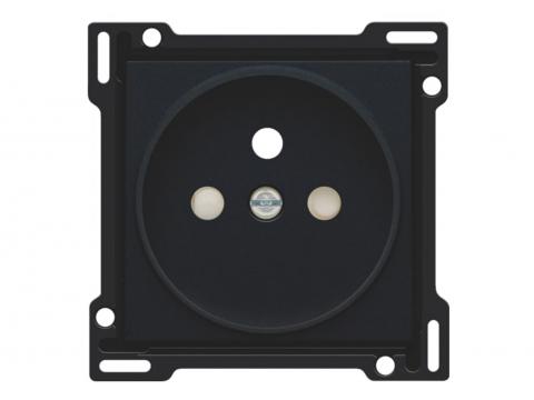 NIKO STOPCONTACT MET PENAARDE 21MM BLACK