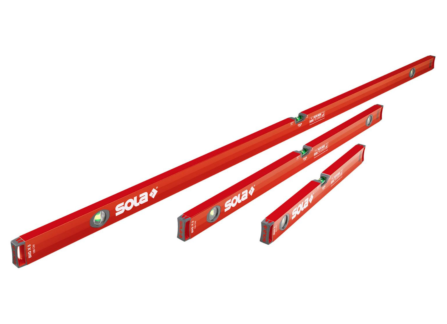 SOLA SET WATERPASSEN BIG X (60 + 100 + 180CM)