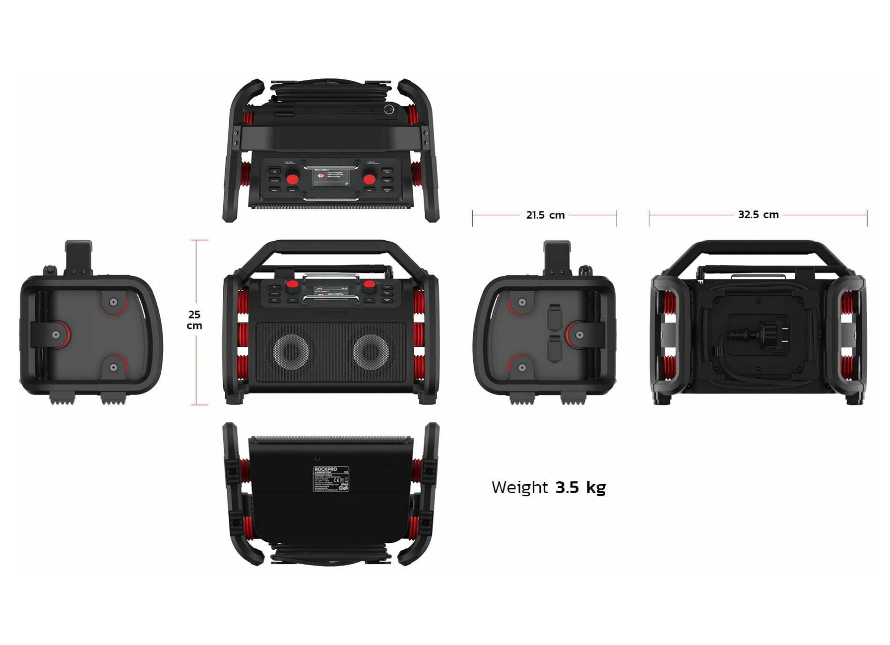 PERFECTPRO ROCKPRO DAB+ / FM / BLUETOOTH / USB IP65