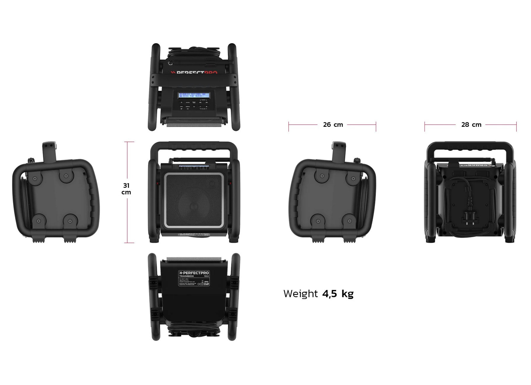 PERFECTPRO TEAMBOX DAB+ / FM / BLUETOOTH / USB IP65