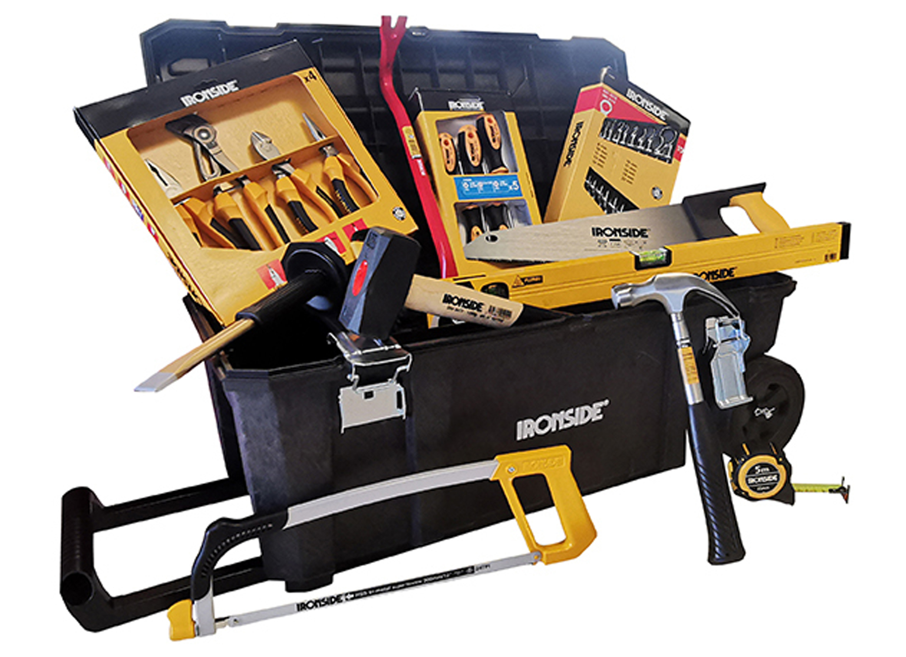 IRONSIDE SET OUTILS DE CHANTIER AVEC COFFRE