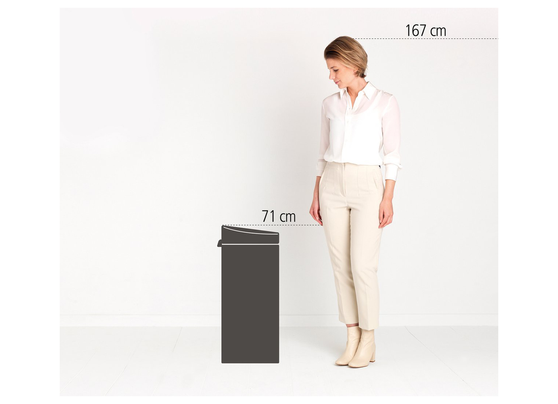 BRABANTIA AFVALEMMER TOUCH BIN 30L SOFT BEIGE