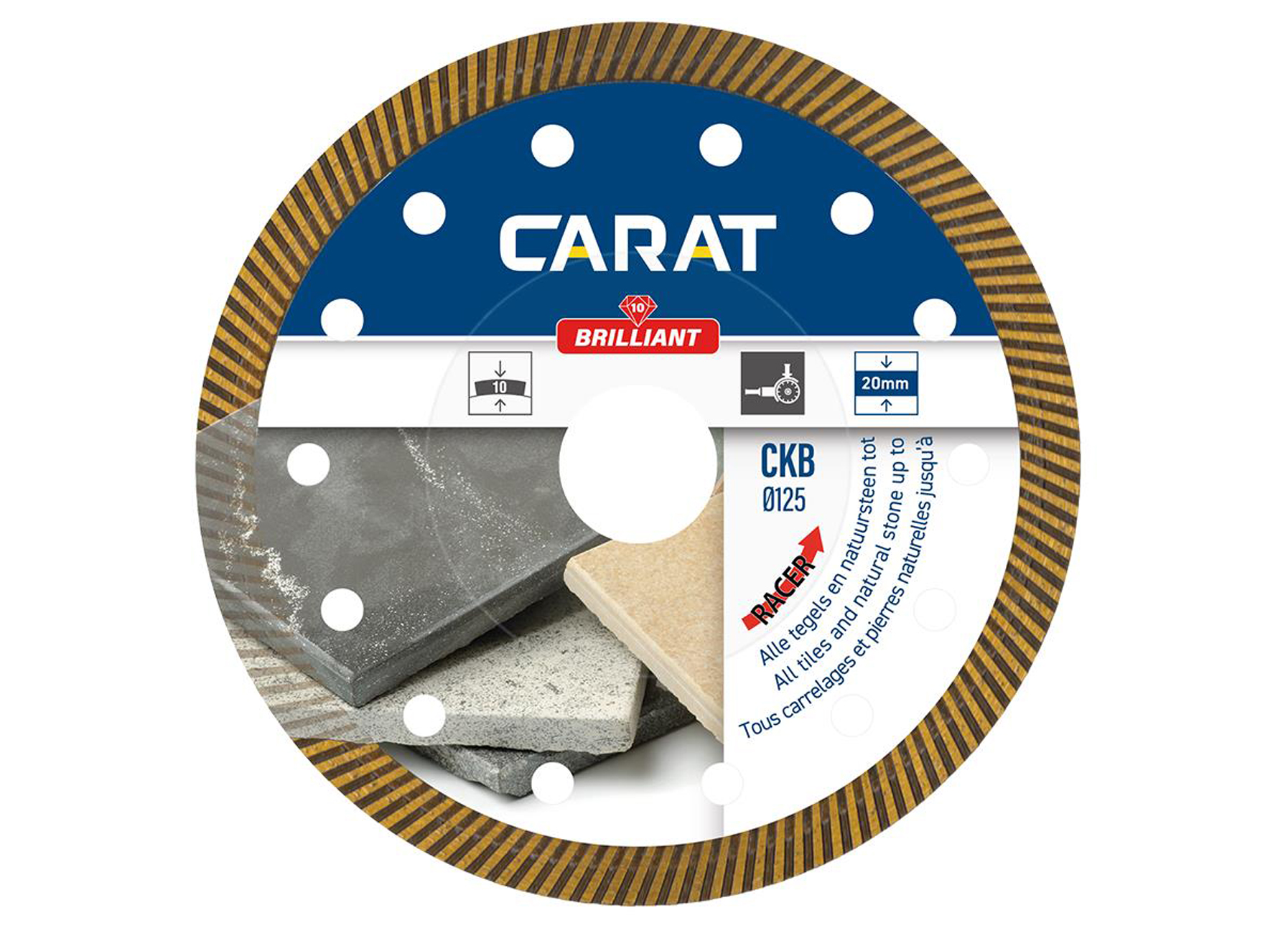 CARAT CARREL/PIERRE NATURELLE BRILLIANT CKB RACER Ø125x22.23MM