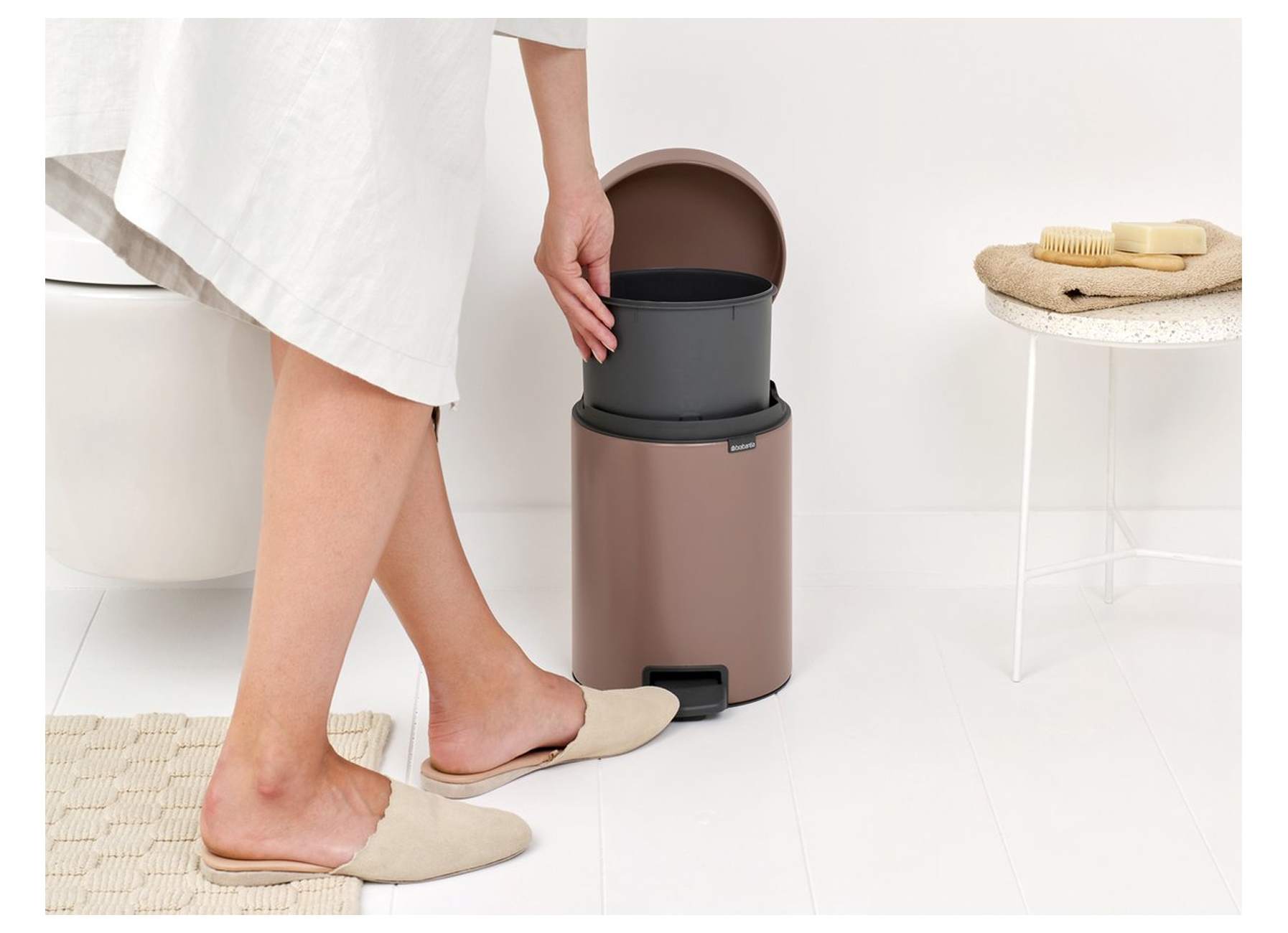 BRABANTIA PEDAALEMMER NEWICON 5L SATIN TAUPE