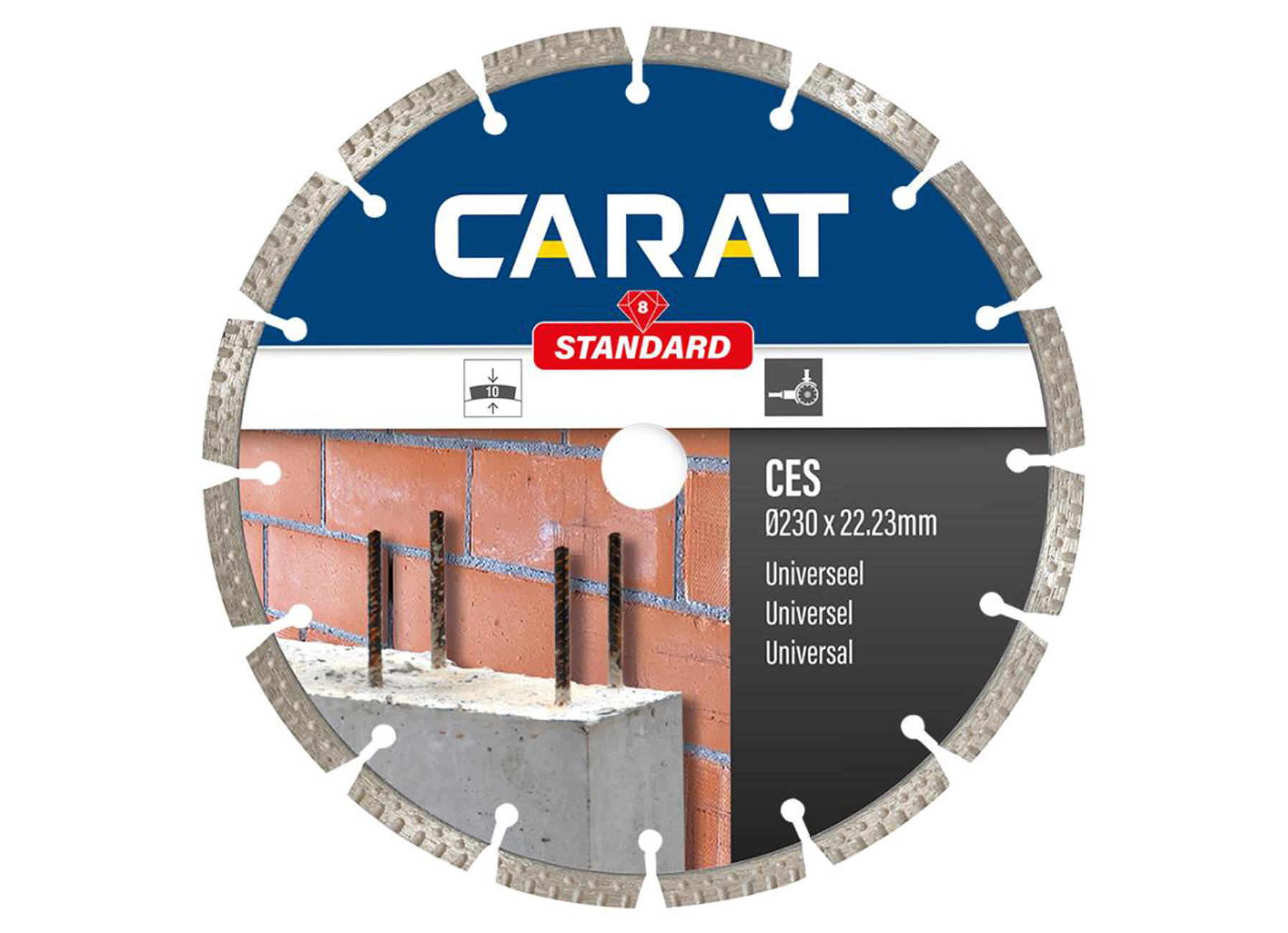 CARAT UNIVERSEEL STANDAARD TYPE CES 22,23X230MM