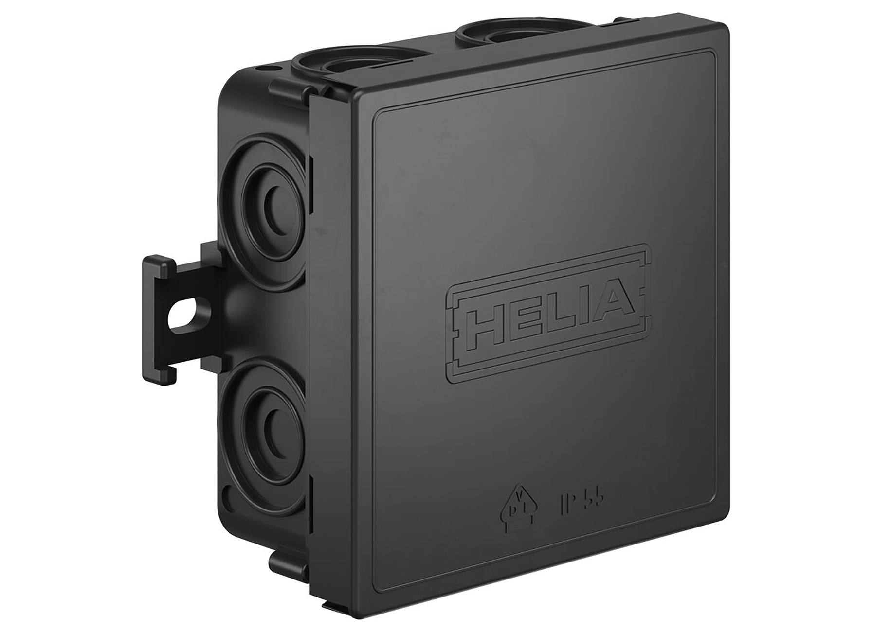 HELIA Aftakdoos 7 ingangen IP55 zwart - 5 st