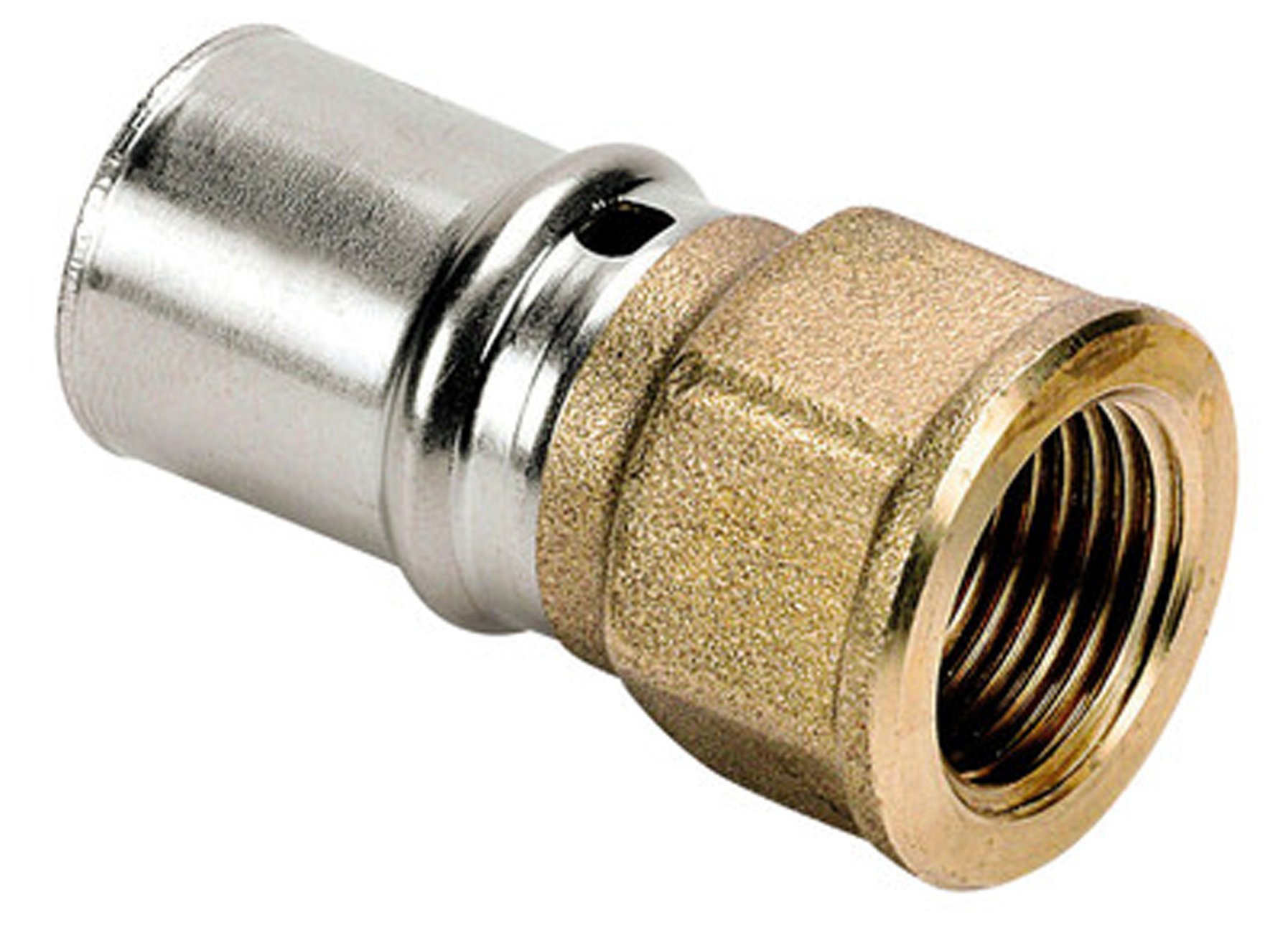 VMGO RECHTE KOPPELING BINNENDRAAD 1/2F X ALU-PERS Ø20/2MM