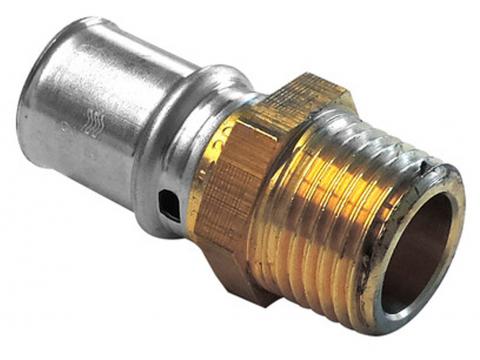 VMGO RECHTE KOPPELING BUITENDRAAD 3/4M X ALU-PERS Ø20/2MM