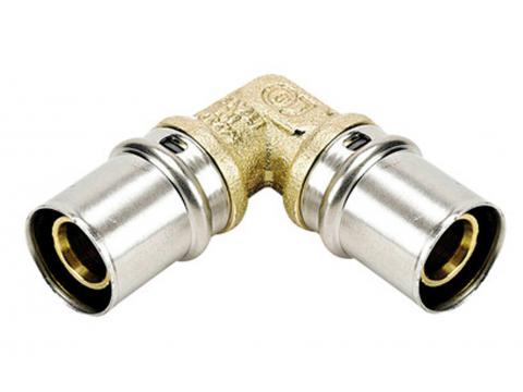 VMGO KOPPELING BOCHT 90° 2X PERS-ALU Ø16/2 X 16/2MM